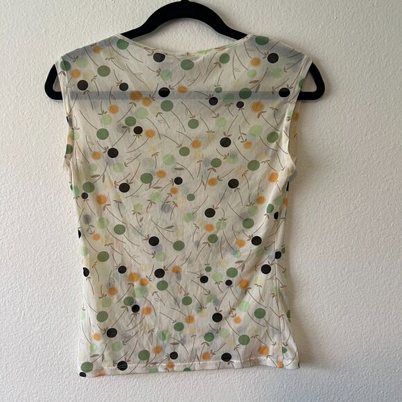 DKNY City Knits Women’s Sleeveless Top Y2K Lightweight Mesh Small - Picture 2 of 4